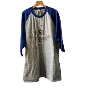 New York Mets Division Champions 2006 World Series T-Shirt 3/4 Sleeve 2XL Y2K‎